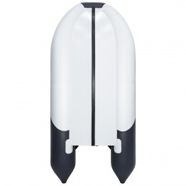 Надувная 3-местная ПВХ лодка Ривьера Компакт 3400 СК (светло-серый/черный)